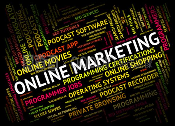 在線營銷顯示全球網絡和推廣
